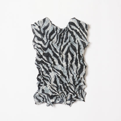 Bai-Shibori Sleeveless Top - Zebra