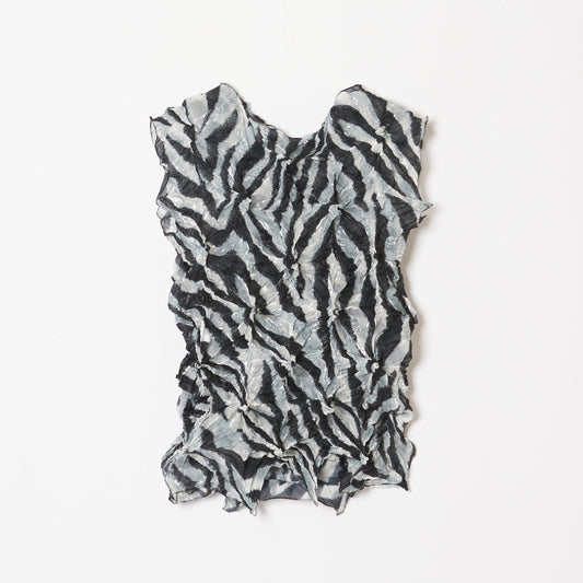 Bai-Shibori Sleeveless Top - Zebra