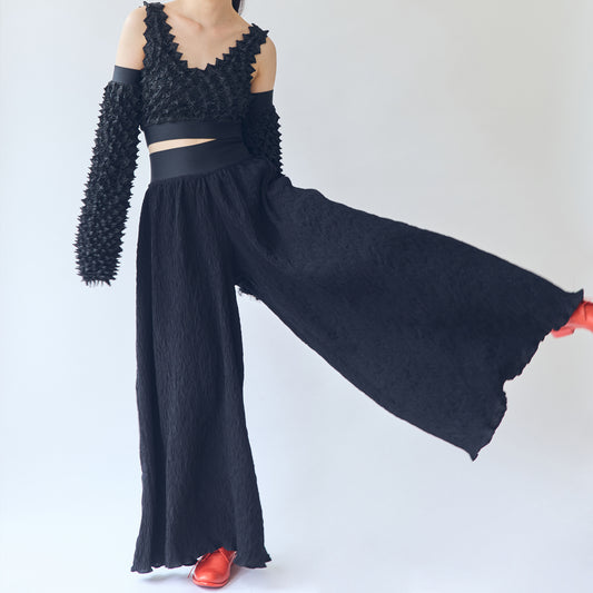 Wavy Super Wide Flare Pants - Micro Stretch Taffeta