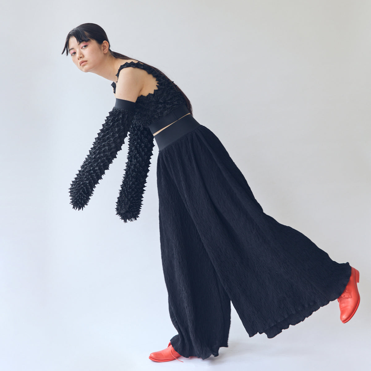 Wavy Super Wide Flare Pants - Micro Stretch Taffeta