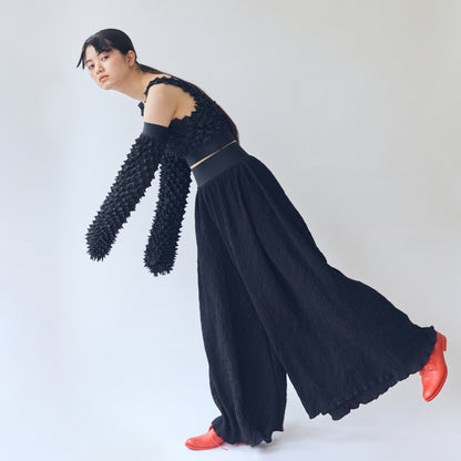 Wavy Super Wide Flare Pants - Micro Stretch Taffeta
