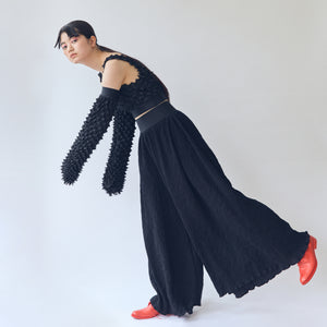 Wavy Super Wide Straight Pants