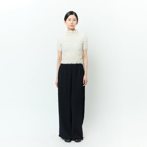 Spiky Shibori Short Sleeve Top - Taffeta