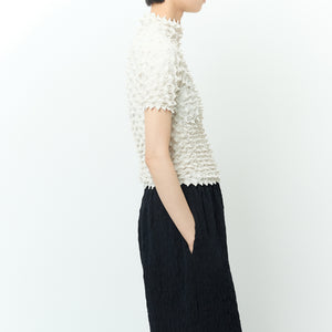Spiky Shibori Short Sleeve Top - Taffeta