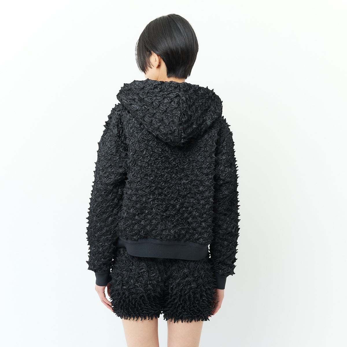Spiky Shibori Zip Hoodie Jacket