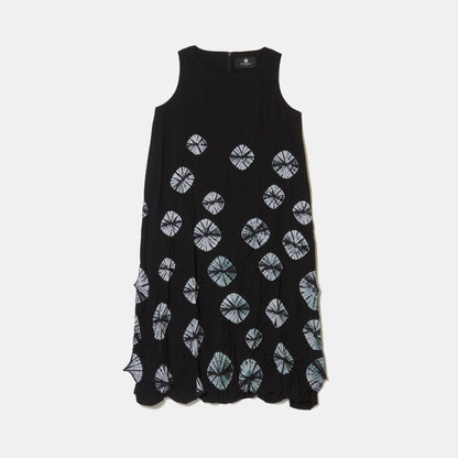 Rolled-Up Shibori Sleeveless Dress, Amundsen/Tie-Dye Color