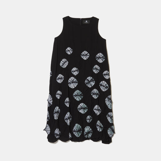 Rolled-Up Shibori Sleeveless Dress, Amundsen/Tie-Dye Color