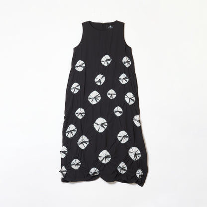 Rolled-Up Shibori Sleeveless Dress, Amundsen/Tie-Dye Color