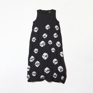 Rolled-Up Shibori Sleeveless Dress, Amundsen/Tie-Dye Color