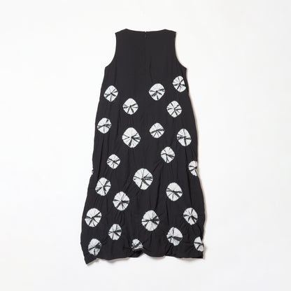 Rolled-Up Shibori Sleeveless Dress, Amundsen/Tie-Dye Color