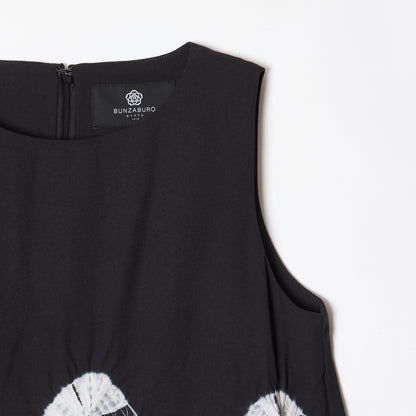 Rolled-Up Shibori Sleeveless Dress, Amundsen/Tie-Dye Color