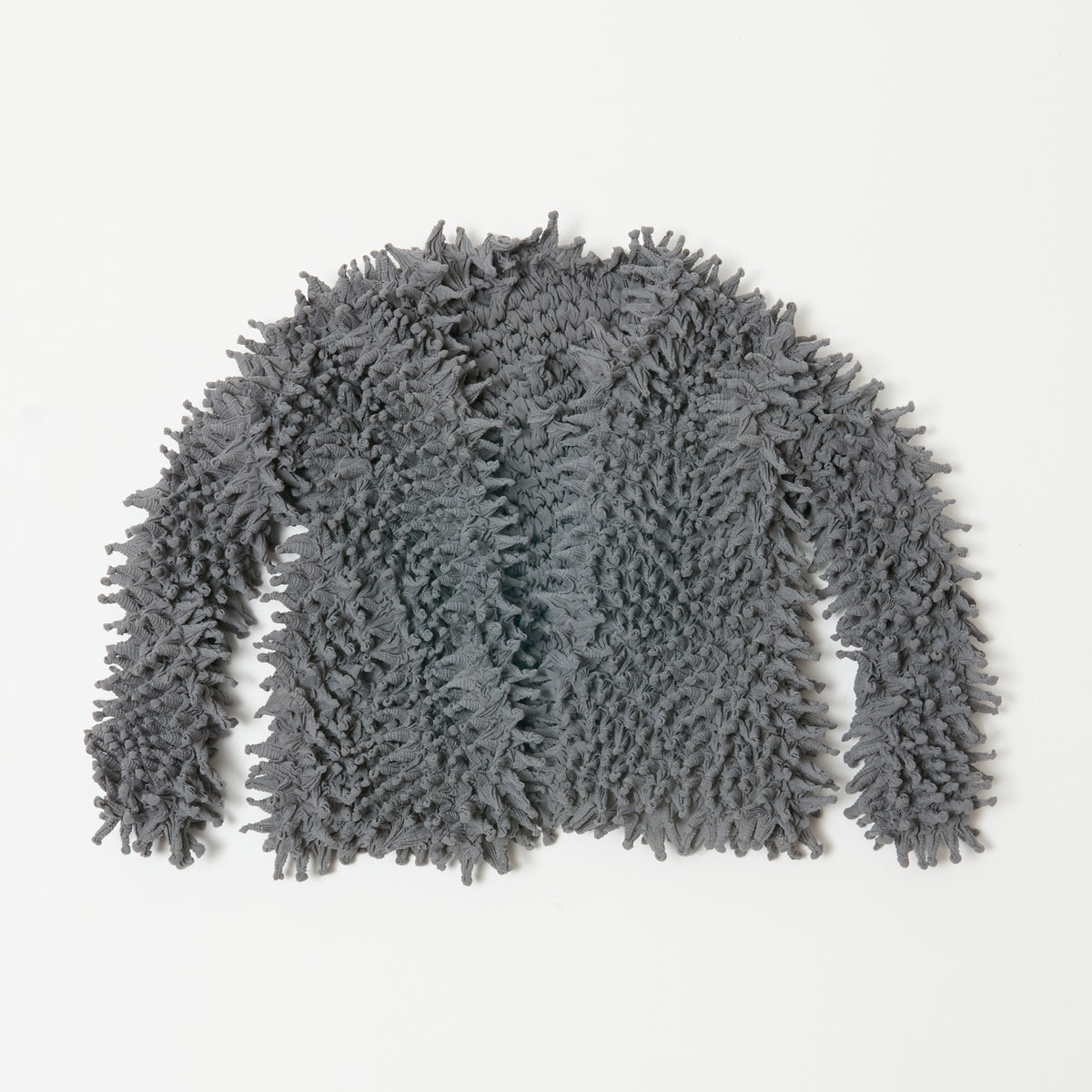 Spiky Shibori Short Cardigan - Chiffon/Solid Color
