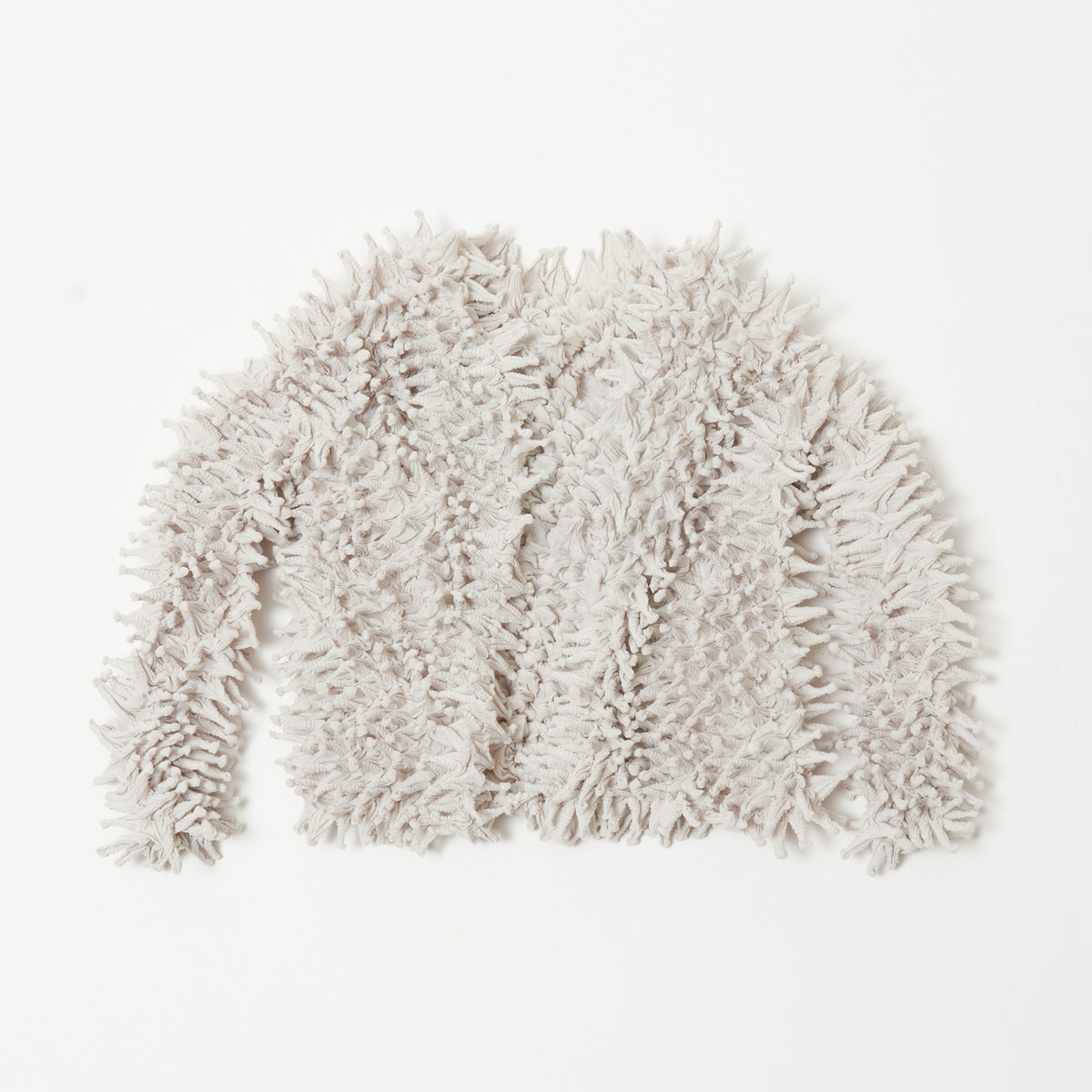 Spiky Shibori Short Cardigan - Chiffon/Solid Color