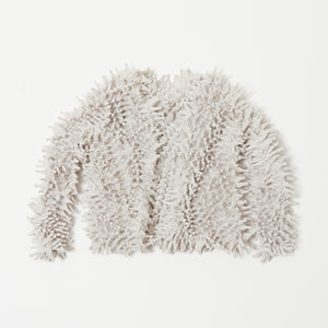 Spiky Shibori Short Cardigan - Chiffon/Solid Color