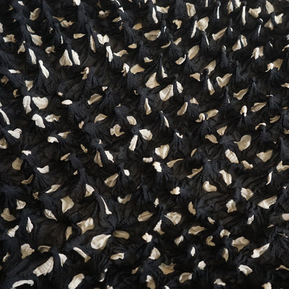 Spiky Shibori Short Cardigan - Chiffon/Dot Pattern