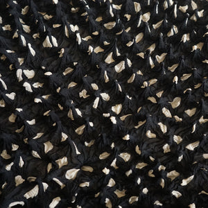 Spiky Shibori Short Cardigan - Chiffon/Dot Pattern