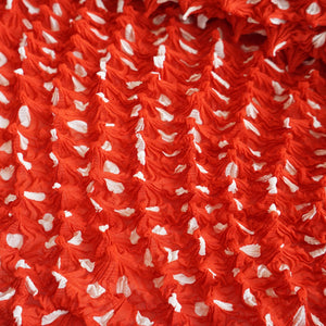 Spiky Shibori Short Cardigan - Chiffon/Dot Pattern