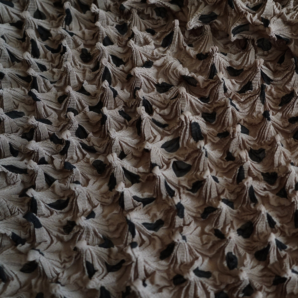 Spiky Shibori Short Cardigan - Chiffon/Dot Pattern