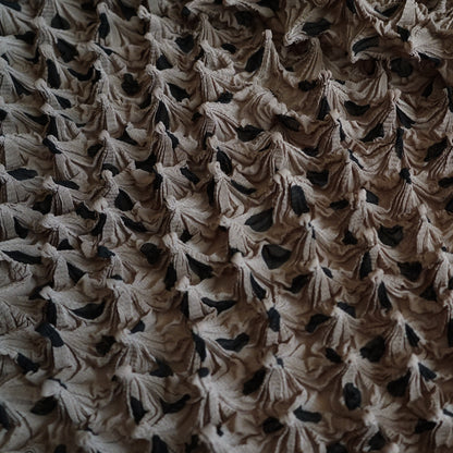 Spiky Shibori Short Cardigan - Chiffon/Dot Pattern