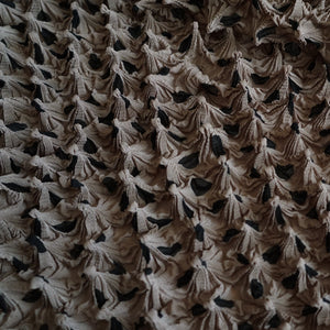Spiky Shibori Short Cardigan - Chiffon/Dot Pattern