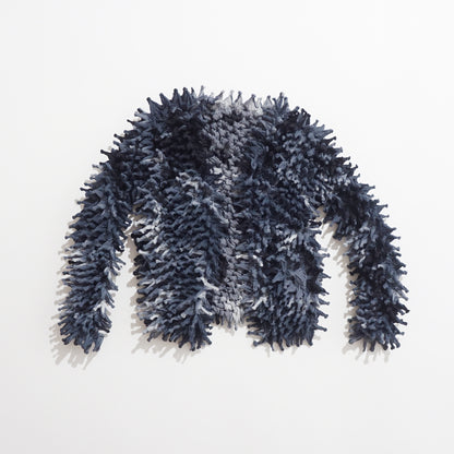 Spiky Shibori Short Cardigan - Chiffon/”Nijimi" Pattern