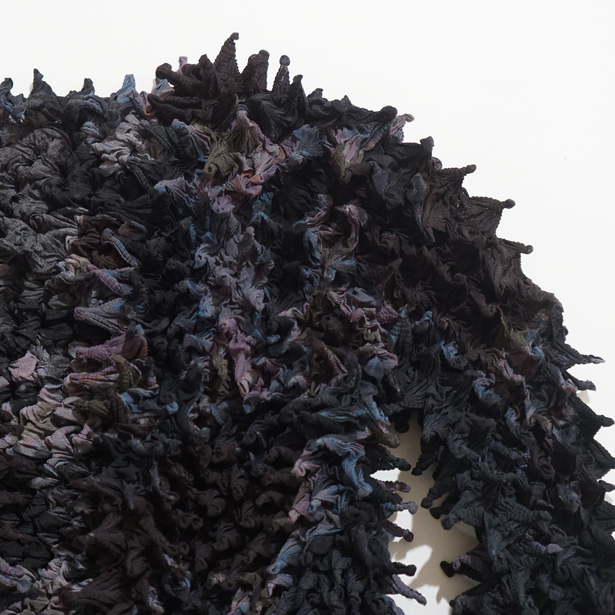 Spiky Shibori Short Cardigan - Chiffon/”Nijimi" Pattern