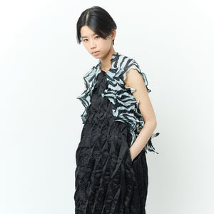 Bai-Shibori Vest - Zebra Stripe
