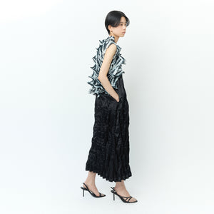 Bai-Shibori Vest - Zebra Stripe