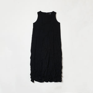 Rolled-Up Shibori Sleeveless Dress, Amundsen/Solid Color