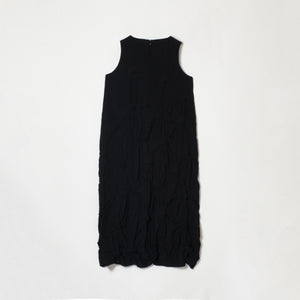 Rolled-Up Shibori Sleeveless Dress, Amundsen/Solid Color