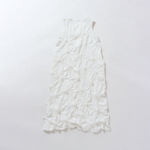 Rolled-Up Shibori Sleeveless Dress, Amundsen/Solid Color