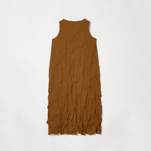 Rolled-Up Shibori Sleeveless Dress, Amundsen/Solid Color