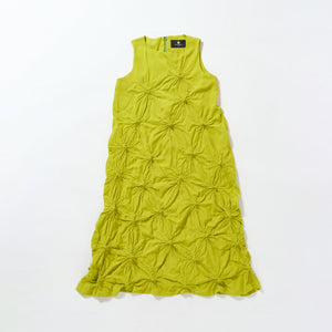Rolled-Up Shibori Sleeveless Dress, Amundsen/Solid Color