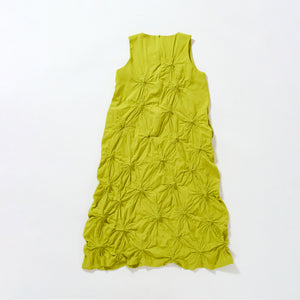 Rolled-Up Shibori Sleeveless Dress, Amundsen/Solid Color