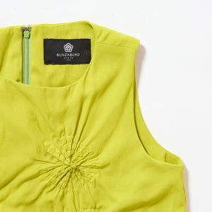 Rolled-Up Shibori Sleeveless Dress, Amundsen/Solid Color