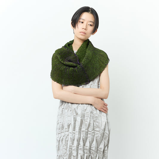 Wavy Silk Circular Scarf