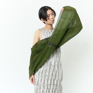 Wavy Silk Circular Scarf