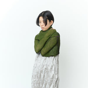 Wavy Silk Circular Scarf