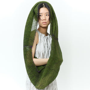 Wavy Silk Circular Scarf