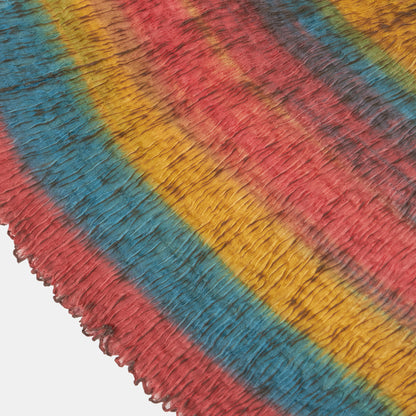 Wavy Silk Circular Scarf
