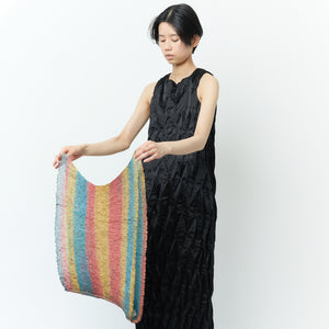 なみなみ模様の輪スカーフ シルクポリ