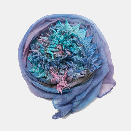 Scarf with Center Spiky Shibori