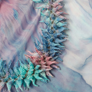 Scarf with Center Spiky Shibori