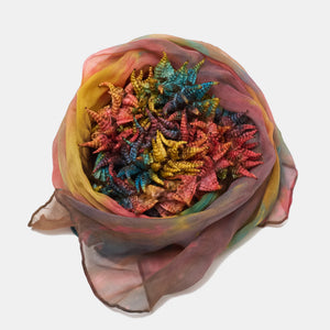 Scarf with Center Spiky Shibori