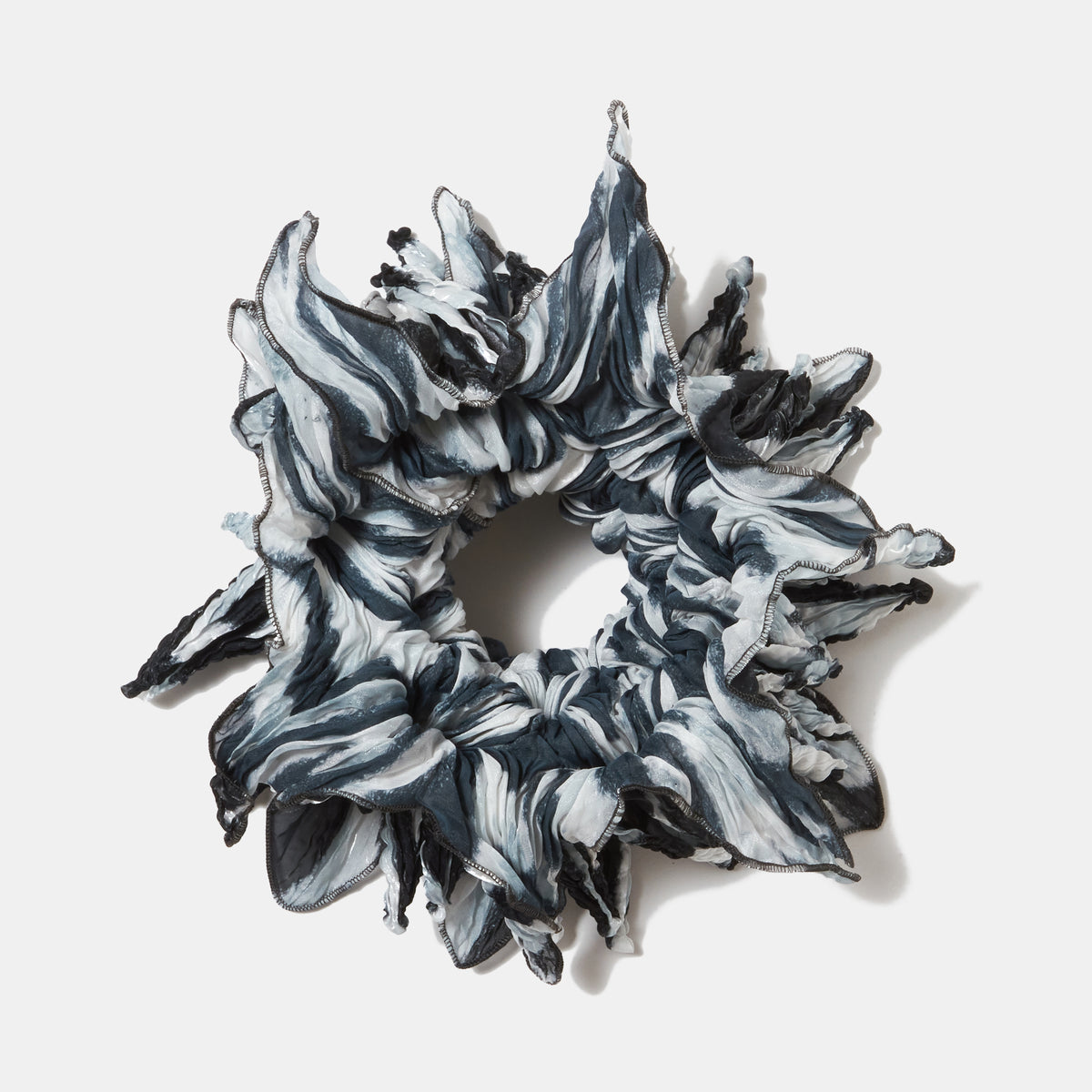 Bai Shibori Necklace-Zebra Stripes