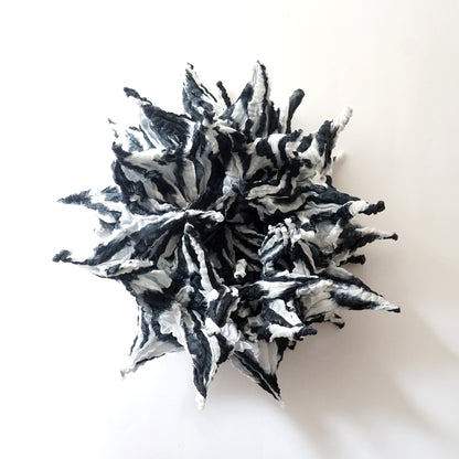 Bai Shibori Necklace Medium Width - Zebra Stripes