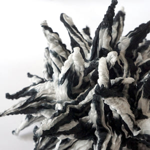 Bai Shibori Necklace Medium Width - Zebra Stripes
