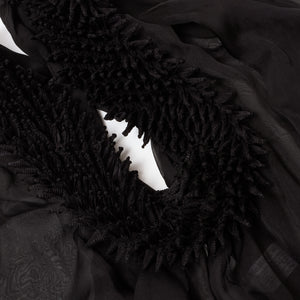 Scarf with Center Spiky Shibori 
