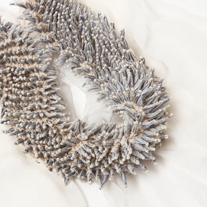 Scarf with Center Spiky Shibori 
