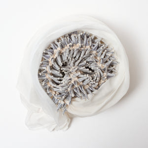 Scarf with Center Spiky Shibori 